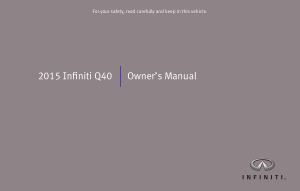 2015 Infiniti Q40 Owner Manual